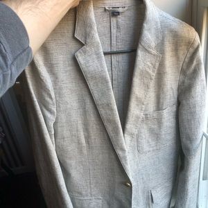 J Crew Factory Men’s Blue Stripe Linen Blazer